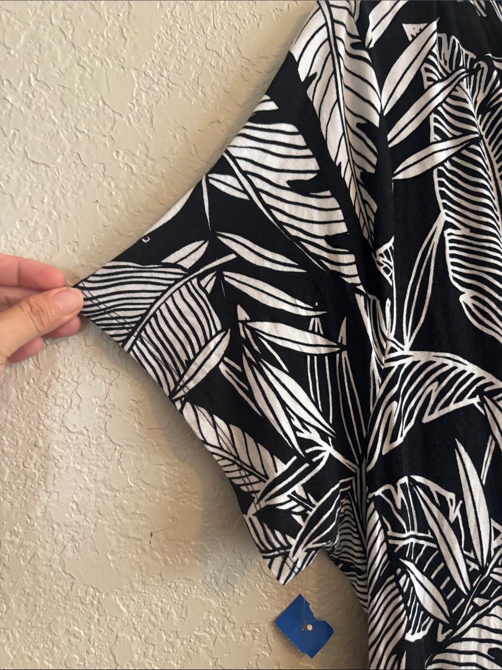 Avenue Black & White Leaf-Print Maxi Dress - Picture 12 of 12